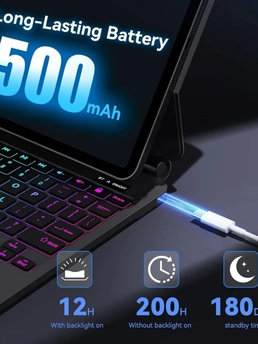 iPad Air 13 M4 M3 M2 Keyboard Case Pro 12.9 Backlit Trackpad Magnetic Stand